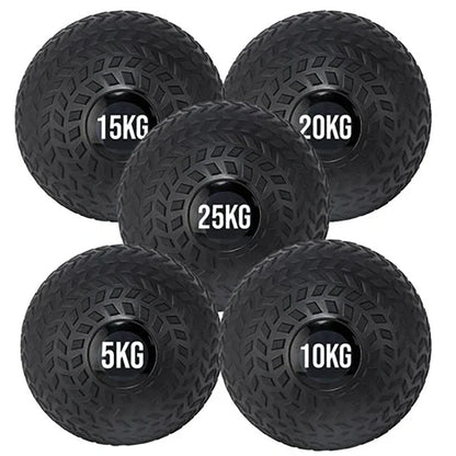 Set of black weighted balls with labeled weights on a white background