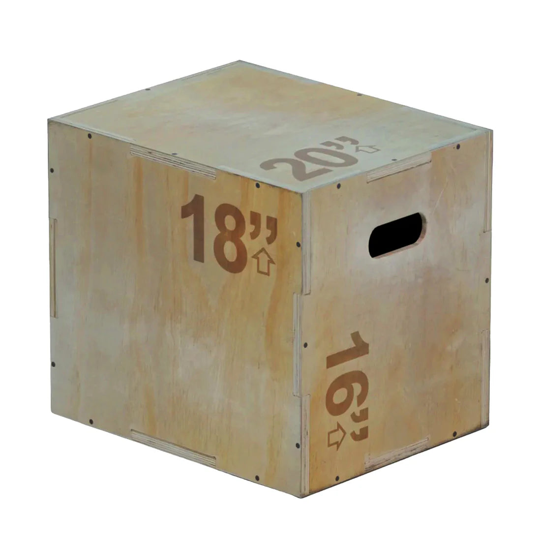 Wooden exercise box with dimensions 16