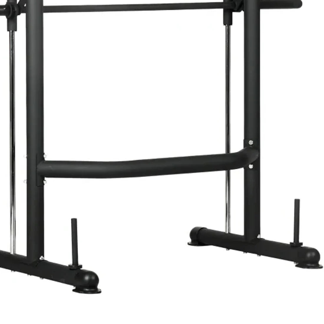 Black metal pull-up bar on a white background