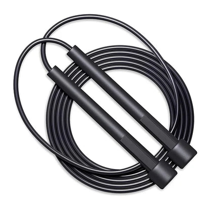 Black jump rope on a white background