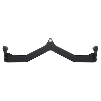 Black metal hook on a white background