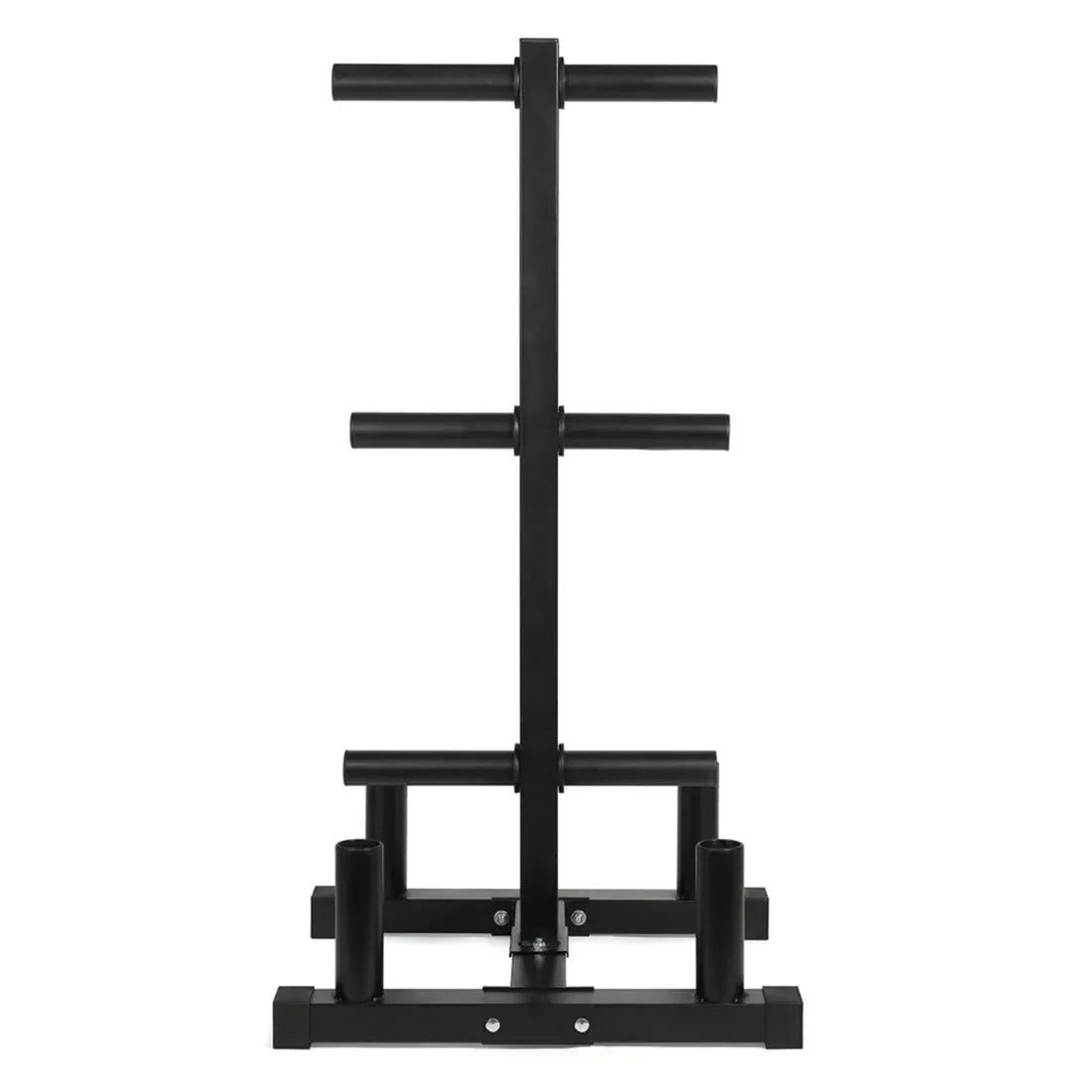 Black metal stand on a white background