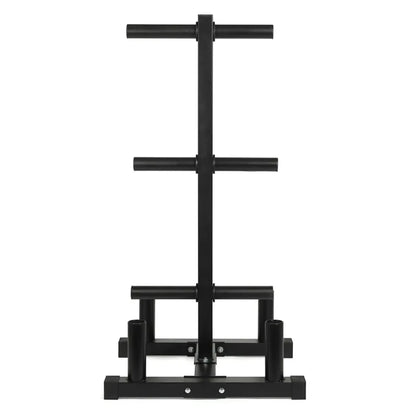 Black metal stand on a white background
