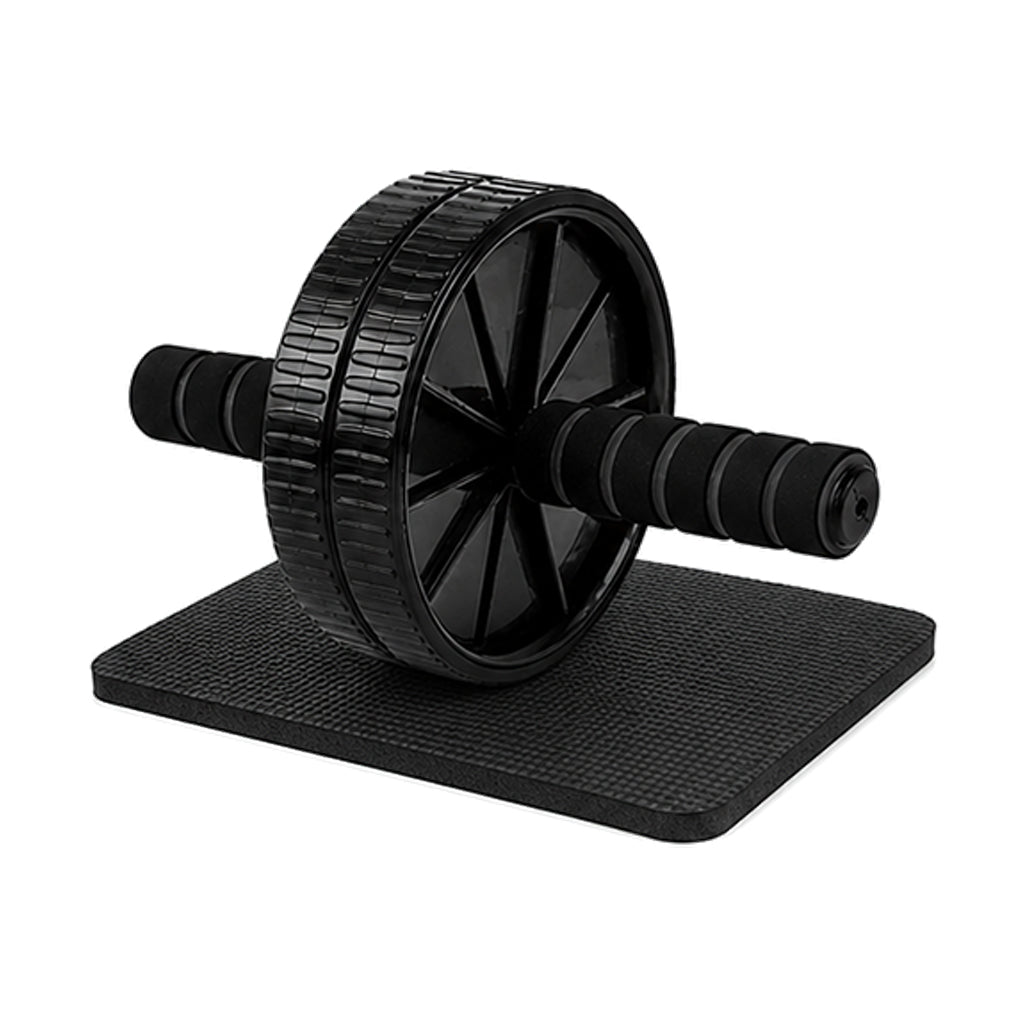 Pro Double-Wheel Ab Roller with Knee Mat – Rebound Core Trainer with Adjustable Resistance Bands – Silent Non-Slip Wheels – Home Gym Ab Workout Equipment for Men & Women