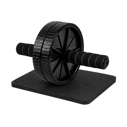 Pro Double-Wheel Ab Roller with Knee Mat – Rebound Core Trainer with Adjustable Resistance Bands – Silent Non-Slip Wheels – Home Gym Ab Workout Equipment for Men & Women