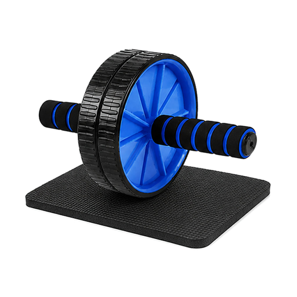 Pro Double-Wheel Ab Roller with Knee Mat – Rebound Core Trainer with Adjustable Resistance Bands – Silent Non-Slip Wheels – Home Gym Ab Workout Equipment for Men & Women
