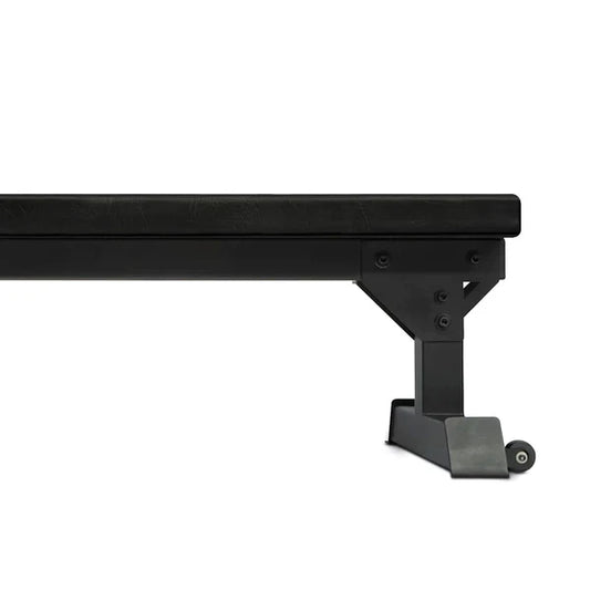 Black flat bench on a white background