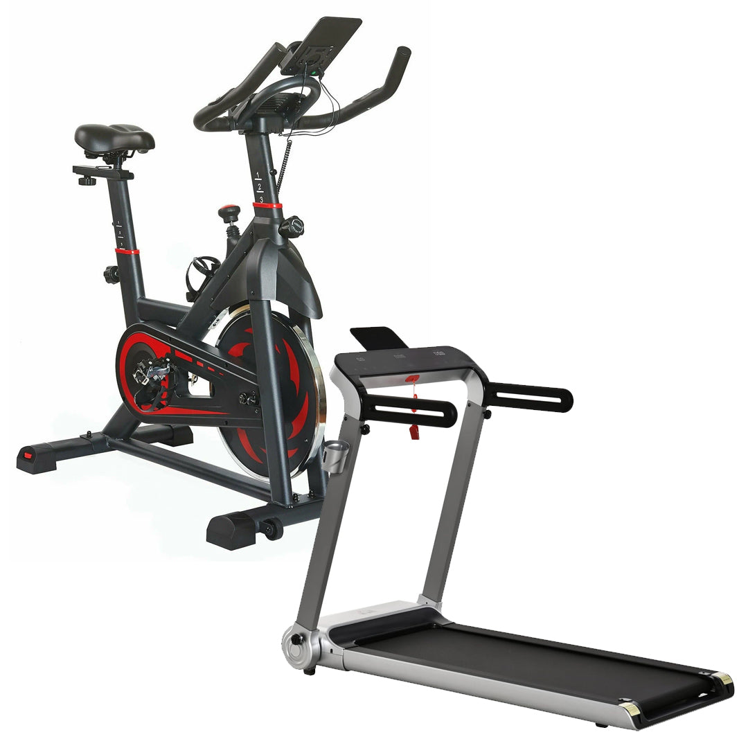 CURSOR FITNESS Pro-Ride Exercise Bike – Silent Belt Drive Indoor Cycling Trainer – Adjustable Resistance & LCD Monitor – Cushioned Seat & Handlebars – Home Cardio Workout Equipment