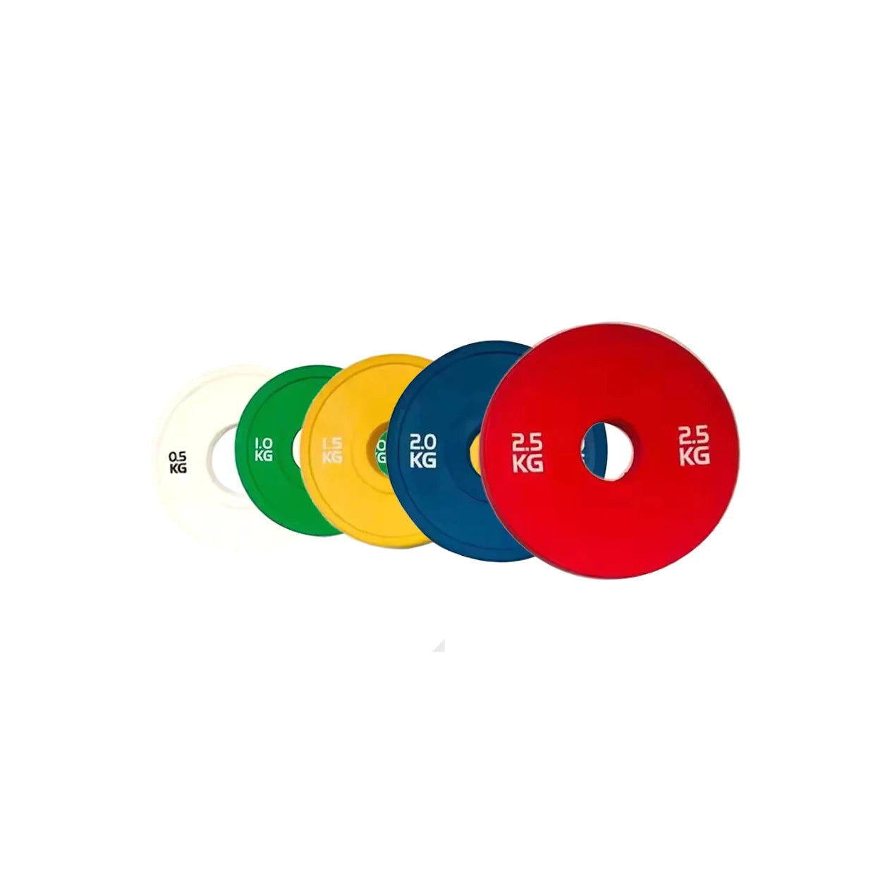 Olympic Fractional Weight Plates Set 0.5–2.5kg | Colour Rubber Micro Bumper Plates with Steel Center | 2” Olympic Barbell Weight Discs for Strength Training, CrossFit & Home Gym