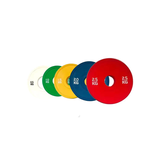 Olympic Fractional Weight Plates Set 0.5–2.5kg | Colour Rubber Micro Bumper Plates with Steel Center | 2” Olympic Barbell Weight Discs for Strength Training, CrossFit & Home Gym